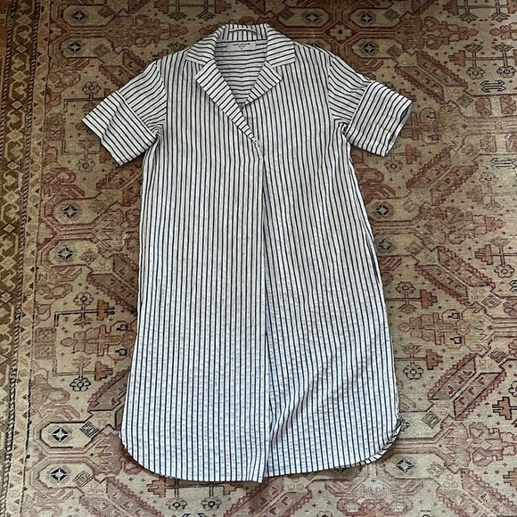 MM Lafleur- The Sam Dress- Textured Stripe XS - Picture 4 of 7